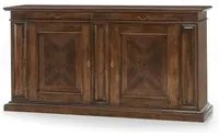 Madia credenza arte povera in legno 2 ante tinta noce l.213 p.55 h.110