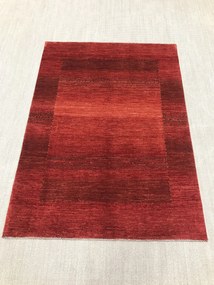 Loribaft Tappeto 150x200 Rosso (Iran) Annodato A Mano