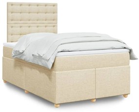 Giroletto A Molle Con Materasso Crema 120x200 Cm İn Tessuto /