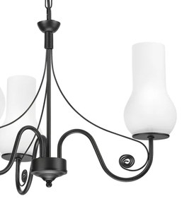 Brilagi - LED Lampadario a sospensione con catena COTTAGE 3xE14/40W/230V nero/bianco