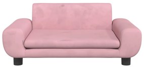 Lettino per cani rosa 70x45x33 cm in velluto