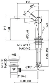 Paffoni Rock Ro075cr Miscelatore Lavabo Laterale Con Sistema Di Scarico Cromo