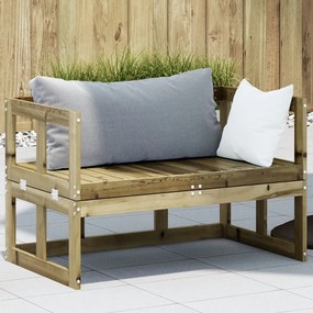 Panca divano da giardino estensibile legno impregnato di pino