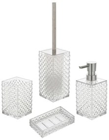 Portaspazzolino Bianco Trasparente in Plastica AS