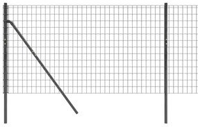 Recinzione Metallica Antracite 1,1x10 m in Acciaio Zincato