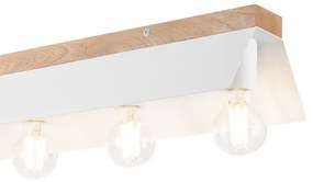 Plafoniera ESME 5xE27/15W/230V bianco/quercia