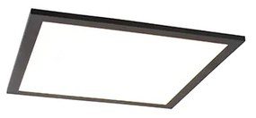 Plafoniera nera 40 cm con LED con telecomando - Liv