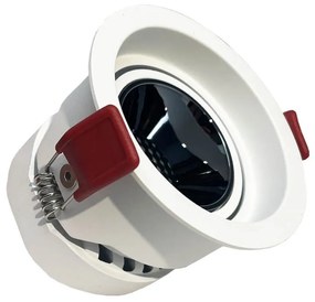 Faro LED da Incasso 12W, Orientabile CRI92 Foro Ø75mm, Bianco CCT, UGR11 Colore Bianco Variabile CCT