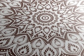Stampa su tela – Mandala armonia su sfondo marrone