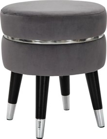 Pouf in velluto grigio Paris - Mauro Ferretti