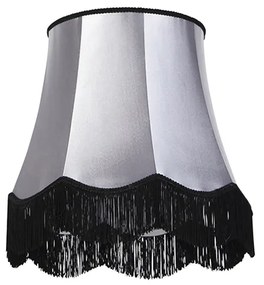 Paralume in seta nero con grigio 45 cm - Granny