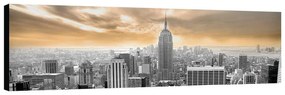 Stampa su tela Skyline Empire seppia, multicolore 140 x 70 cm