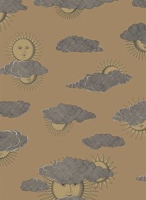 Cole & Son Carta da parati Soli e Nuvole - Gold on Gold