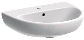 Lavabo sospeso semicerchio Selnova L 65 x H 18.5 x P 50 cm in ceramica bianco