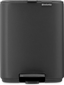 Cestino per la spazzatura grigio scuro in acciaio con pedale 7 l Bo – Brabantia