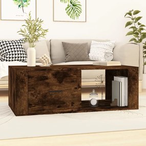 Tavolino Da Salotto Rovere Fumo 100x50,5x35cm Legno Multistrato /