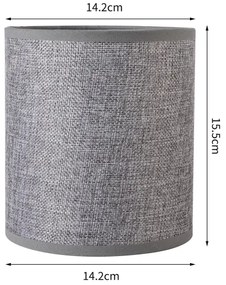 Brilagi - Paralume universale NUBILA E27 15,5x14 cm grigio