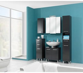 Mobile bagno sospeso grigio scuro 30x70 cm Set 311 - Pelipal