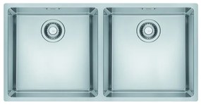 Lavello integrato 2 vasche FRANKE Maris inox inox L 43 x L 86 cm argento