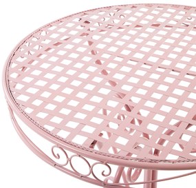 Set balcone in metallo rosa tavolo e 2 sedie ALBINIA Beliani