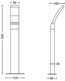 Philips - Lampada da esterno a LED SPLAY LED/12W/230V 4000K 60 cm IP44