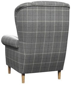 Poltrona con braccioli grigia Swan – Ropez