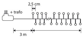 Catena luminosa natalizia verde con 200 LED multicolore 5m IP44 - Dasher