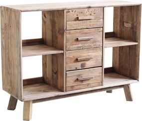 PINUS - credenza con 4 cassetti