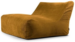 Puof a sacco color senape con rivestimento in velluto a coste Sofa Lounge – SLOWDOWN