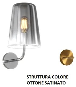 Applique ottone sat. 1 luce cromo 1164os-at-cr