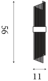 Searchlight 11500-2GO - Applique da parete LARA 2xE14/60W/230V