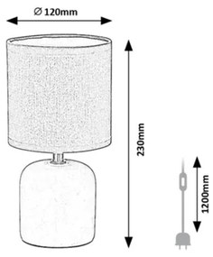 Rabalux 74055 - Lampada da tavolo DAPHNI 1xE14/40W/230V verde