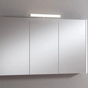 Pensile con luce Akira laccato bianco opaco L 120 x H 70 x P 15.5 cm
