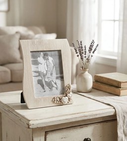 portafoto shabby chic onda cm 18,5 x 2,5 x 24,5 h