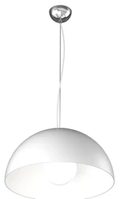Sospensione Contemporanea Cup Metallo Bianco 1 Luce E27 D.35Cm