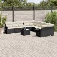 Set Divani da Giardino 11 pz con Cuscini in Polyrattan Nerocod mxl 112871