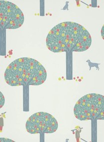 Little Greene Carta da parati Rodney Street - Delicate Blue