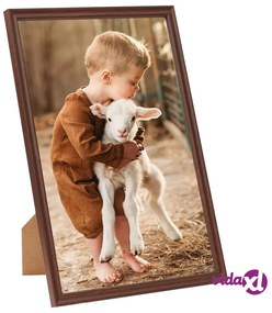vidaXL Cornici Foto Collage 3 pz per Tavolo Marrone 21x29,7cm in MDF