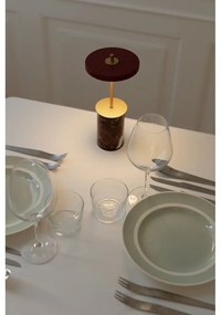 Lampada da tavolo dimmerabile a LED in marmo rosso con paralume in metallo (altezza 25,5 cm) Asteria Move Mini - UMAGE
