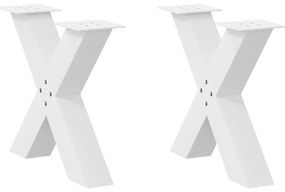 Gambe Tavolino Caffè A X 2 Pz Bianco 60x(42-43) Cm Acciaio /