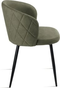 Sedia in ecopelle Oliva e sruttura in metallo SLANG 2 sedie