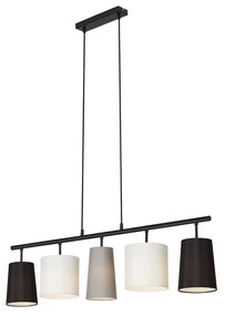 Lampadario Moderno Shades Metallo Bianco 4 Luci E14