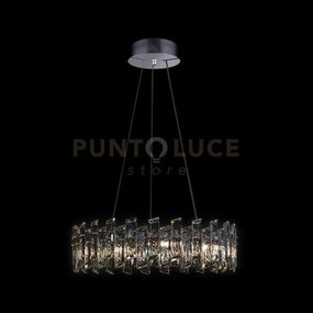 Arcadia lampada a sospensione 9 luci, cromo, 9 lampadine x g9  (esc...