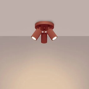 Sollux SL.1639 - Faretto KARBON 3xGU10/10W/230V rosso