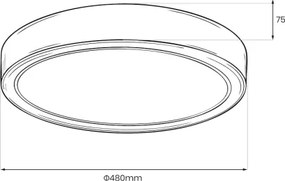 Plafoniera da soffitto LAGO LED/36W/230V Ø 48 cm