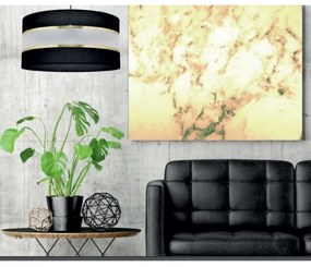 Lampadario a sospensione con supporto rigido HELEN 3xE27/15W/230V nero/oro