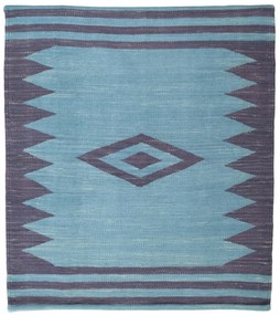 Kilim Tappeto persiano 90 x 80 Blu (Iran) Tessuto A Mano