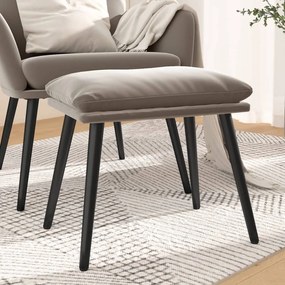 Poggiapiedi Grigio Chiaro 45x29,5x35 Cm İn Velluto /