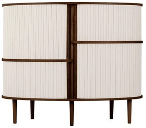 Armadietto marrone/beige con effetto rovere con ante scorrevoli 120x100x50 cm Audacious – UMAGE