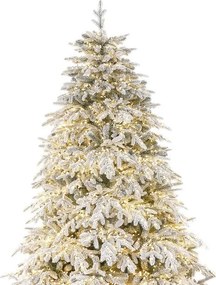 Albero di Natale artificiale innevato Veddasca illuminato bianco H 210 cm x ø 155 cm